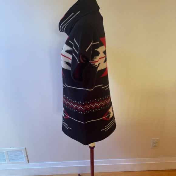 LRL Lauren Jeans Wool Aztec Design Sleeveless Turtleneck Pullover Sz.M - Picture 5 of 9